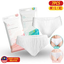 idrop  7PCS [ Men's & Women's ] Disposable Underpants Non Woven Fabric Travel Underwear [ M~XL Size ] / Seluar Dalam Laki-laki dan Wanita Pakai Buang / 旅游一次性内裤 桑拿免洗独立装底裤 男女旅行无纺布三角短裤批发