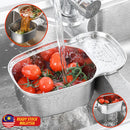 idrop  SUS304 Stainless Steel Sink Drain Basket / Bekas Basuh Keluli Tahan Karat SInki / (强力胶)304不锈钢多用水槽沥水架本色款