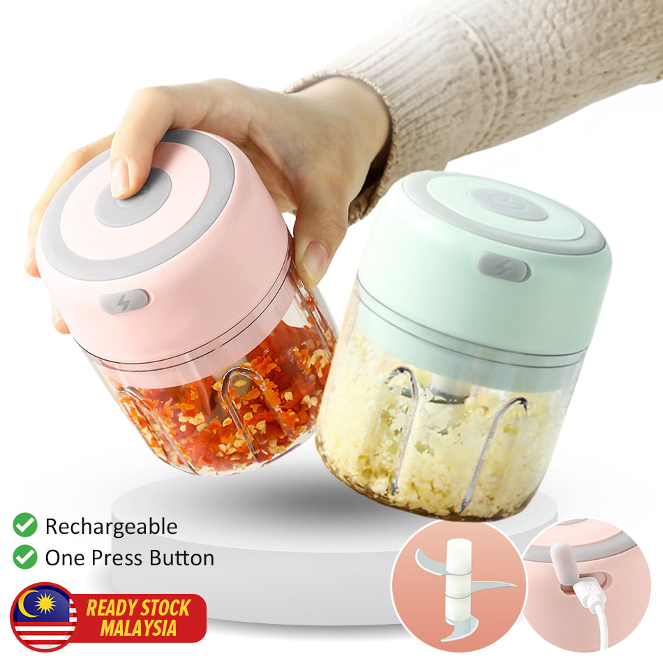 350ml Electric Garlic Chopper Mini Cordless Meat Grinder USB