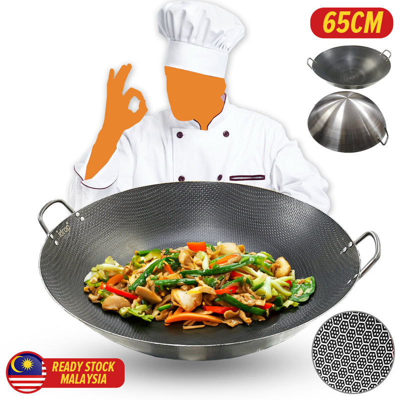 idrop [ 65CM ] Mega Large Honeycomb Nonstick Cooking Wok / Periuk Honeycomb Saiz Besar 65CM / 65CM特大号蜂窝不粘炒锅