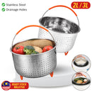 idrop [ 2L / 3L ] Stainless Steel Rice Steamer Strainer Basket / Bekas Cuci Basuh Beras Keluli Tahan Karat / [ 2L / 3L ] 不锈钢蒸饭箩筐