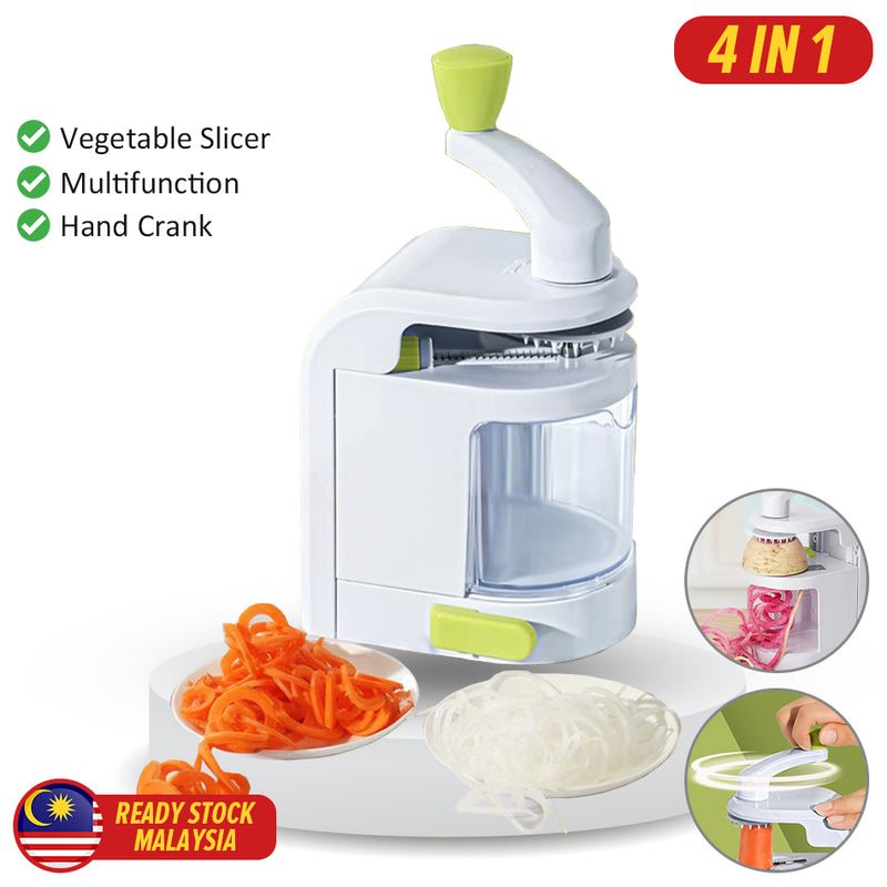 idrop Vegetable Spiral Cutter Slicer Hand Cranked with Suction Base / Pemotong Sayur / 手摇卷丝器(切菜器)