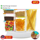 idrop [ 6PCS ] Grain & Cereal Food Dispenser Storage Box / Bekas Makanan Pelbagai Saiz / 六件套塑料储存罐