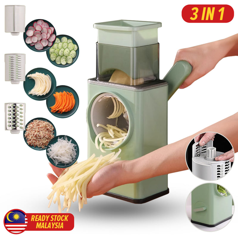 idrop Multifunctional Vegetable Grater Cutter Slicer Shredder Hand Rotary Roller / Penghiris Pemotong Sayur Pelbagai Guna / 多功能蔬菜刨丝器切菜机切片机切菜机手动旋转滚筒