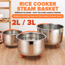 idrop [ 2L / 3L ] Stainless Steel Rice Steamer Strainer Basket / Bekas Cuci Basuh Beras Keluli Tahan Karat / [ 2L / 3L ] 不锈钢蒸饭箩筐