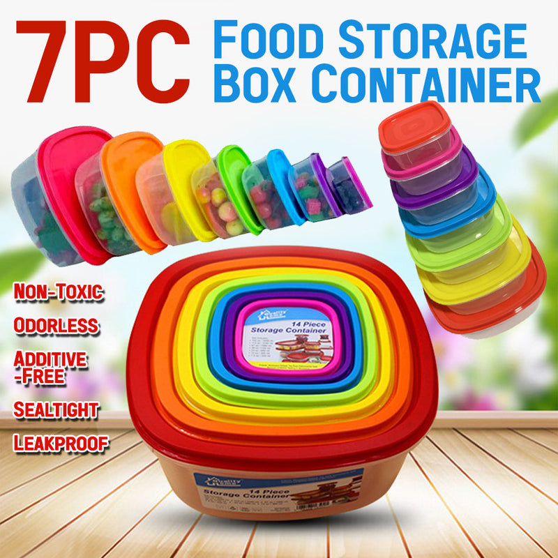 idrop [ 7 PCS ] Food Storage Plastic Box in Various Sizes / Kotak Bekas Makanan Plastic Pelbagai Saiz / 七件套塑料盒