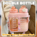 idrop 1600ml 2 IN 1 Double Bottle Drinking Flask Dual Water Cup / Botol Minuman Dua Dalam Satu / 1600ml 二合一双瓶饮水瓶双水杯