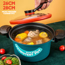 [ 26CM / 28CM ] Micro Pressure Cooker Pot / Periuk masak Tekanan Mikro / 不粘锅压力锅汤锅电磁炉燃气通用锅用家用