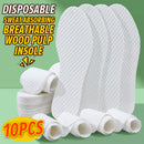 idrop [ 10PCS ] Disposable Pulp Shoe Insole Breathable & Moisture Absorption Foot Pad / 10 Keping Alas Tapak Kasut Pakai Buang Serap Air / 一次性纸浆鞋垫木浆防臭吸湿排汗超薄男女款透气卫生批发吸汗鞋垫