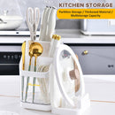 idrop Kitchen Transparent Utensil Chopstick Knife Holder Storage / Bekas Penyimpanan Perkakas Dapur / 塑料透明刀架筷子筒带锅盖座