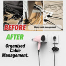 idrop Cable Organizer Wall Mounted Soft Silicone Cable Wire Management / Aksesori Pengurusan Kabel Wayar Silikon / 软硅胶绕线器