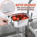 idrop  SUS304 Stainless Steel Sink Drain Basket / Bekas Basuh Keluli Tahan Karat SInki / (强力胶)304不锈钢多用水槽沥水架本色款
