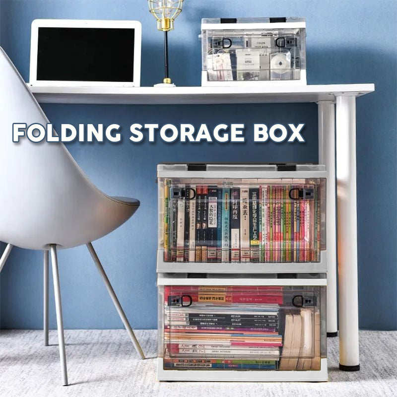 idrop Folding Storage Large Book Box with Wheels / Kotak Penyimpanan Barang Beroda / 折叠收纳书箱大号带轮子