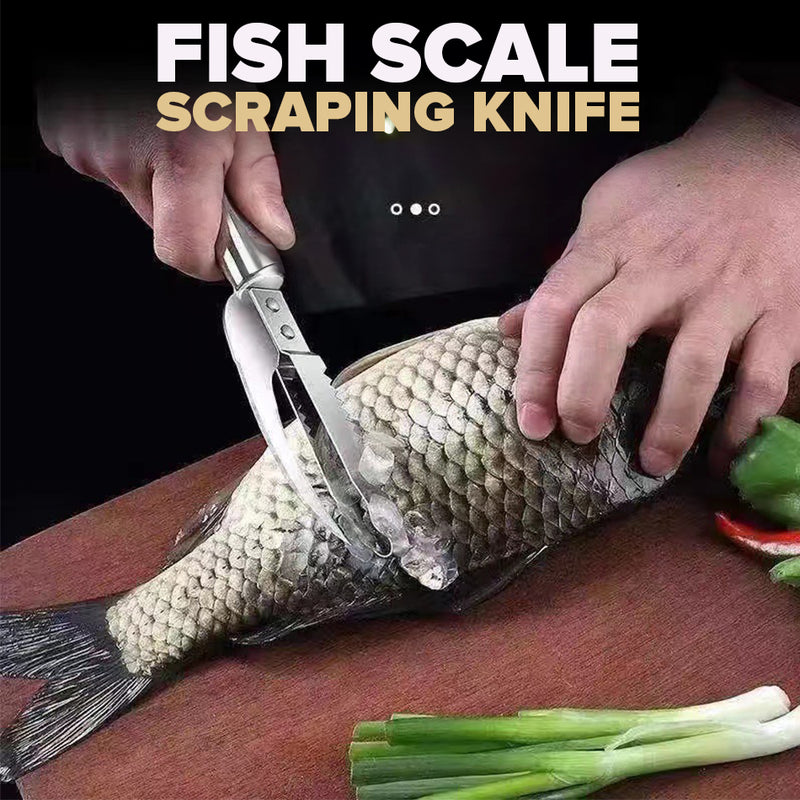 idrop 2 IN 1 Fish Scale Scraping Removal & Slicing Knife / Pisau 2 IN 1 Potong dan Siang Kulit Ikan / 去管柄鱼鳞破肚刀