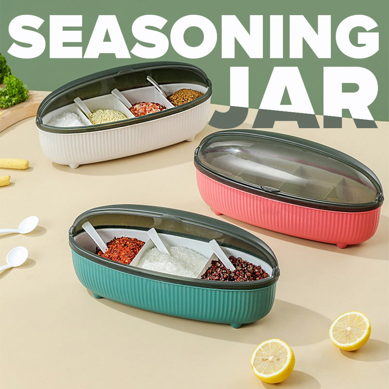 idrop 4 Compartment Seasoning Jar / Bekas Penyimpanan Rempah Perencah / 4格调味罐