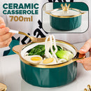idrop 700ml Casserole Ceramic Bowl Crown Glass Top Cover / Mangkuk Seramik 700ml / 700ml 砂锅陶瓷碗皇冠玻璃顶盖