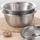 idrop 28CM Stainless Steel Multifunction Wash Basin Bowl /  Mangkuk Besen Basuh Pelbagai Fungsi Keluli Tahan Karat 28CM / 28CM不锈钢多功能洗脸盆碗