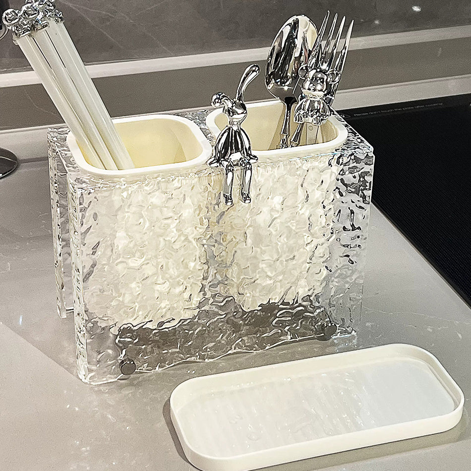 Untensil Box idrop Wall Mounted Utensil & Chopstick Storage Box / Bekas Penyimpanan