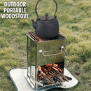idrop [ Small / Large ] Outdoor Portable Foldable Wood Stove / Dapur Masak Bakar Kayu Mudah Alih Boleh Lipat / 户外不锈钢折叠柴火炉登山露营野炊烧烤炉烧水炉明火