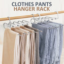 idrop 5 Rod Foldable Clothes Hanging Hanger / Penggantung Sidai Baju 5 Batang Boleh Lipat / 5管塑料钩防滑裤架(不锈钢裤架)