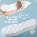 idrop [ 10PCS ] Disposable Pulp Shoe Insole Breathable & Moisture Absorption Foot Pad / 10 Keping Alas Tapak Kasut Pakai Buang Serap Air / 一次性纸浆鞋垫木浆防臭吸湿排汗超薄男女款透气卫生批发吸汗鞋垫