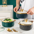 idrop 700ml Casserole Ceramic Bowl Crown Glass Top Cover / Mangkuk Seramik 700ml / 700ml 砂锅陶瓷碗皇冠玻璃顶盖