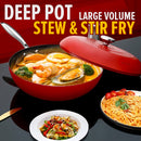 idrop [ 32CM ] Nano Glazed Granite Stone Nonstick Wok / Periuk Masak Batu / 32CM纳米釉面鹅软石不粘炒锅
