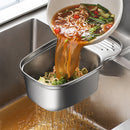 idrop  SUS304 Stainless Steel Sink Drain Basket / Bekas Basuh Keluli Tahan Karat SInki / (强力胶)304不锈钢多用水槽沥水架本色款