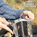 idrop [ Small / Large ] Outdoor Portable Foldable Wood Stove / Dapur Masak Bakar Kayu Mudah Alih Boleh Lipat / 户外不锈钢折叠柴火炉登山露营野炊烧烤炉烧水炉明火
