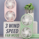 idrop Desktop Twin Motor Fan USB Rechargeable / Kipas USB Senang Caj 2 IN 1 / 卡通双风充电风扇