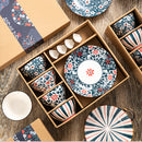 idrop Japanese Style Ceramic Tableware 4 Bowls 4 Spoon 2 Plates Gift Box Set / Set Seramik Hidangan Pinggan Mangkuk Sudu / 日式和风陶瓷餐具四碗四勺两盘礼盒套装