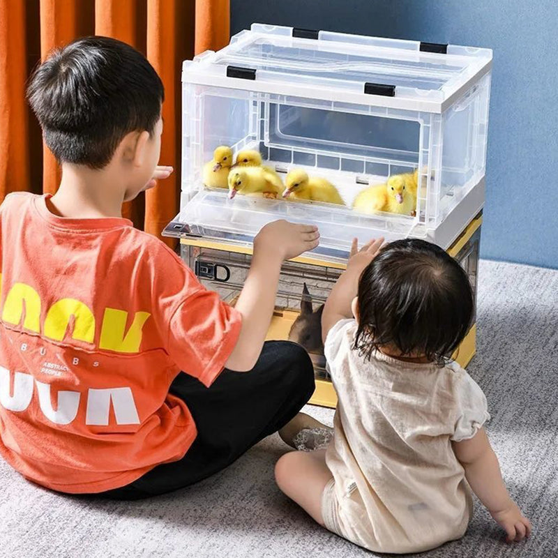 idrop Folding Storage Large Book Box with Wheels / Kotak Penyimpanan Barang Beroda / 折叠收纳书箱大号带轮子