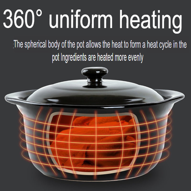 idrop [ 1800ml / 2400ml ] Porcelain Claypot Cooking Pot / Periuk Claypot Seramik / 陶瓷煲仔锅