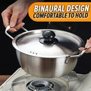 idrop [ 18 / 20 / 22CM ] Stainless Steel Double Ear Korean Style Instant Noodle Pot / Periuk Masak Keluli Tahan Karat Rekaan Korea / 不锈钢双耳韩式泡面锅(单底钢盖 )(集成)