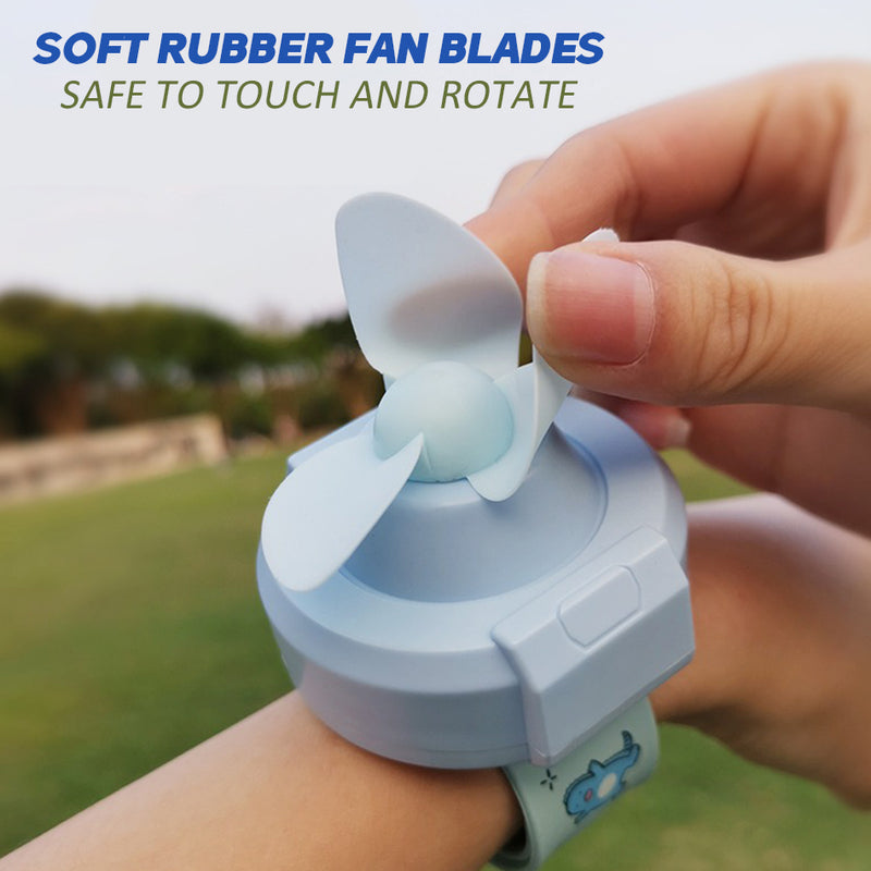 idrop Small Watch USB Mini Fan / Kipas USB Jam Lengan / 啪啪带卡通手表风扇