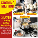 idrop [ 3 LAYER ] 30CM Steamer Cooker Pot / Periuk Masak Stim 3 Lapis / 30CM三层蒸锅