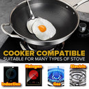 idrop [ 34CM ] SUS316 Stainless Steel Non Stick Double Sided Honeycomb Cooking Frying Pan Wok / Kuali Memasak Keluli / 不锈钢不粘双面蜂窝煎锅炒锅