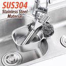 idrop  SUS304 Stainless Steel Sink Drain Basket / Bekas Basuh Keluli Tahan Karat SInki / (强力胶)304不锈钢多用水槽沥水架本色款