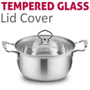 idrop 16PCS 8 Pot Stainless Steel Pot Set with Glass Cover / Set Periuk Keluli Tahan Karat Pelbagai Saiz / 16件套8锅不锈钢锅具玻璃盖