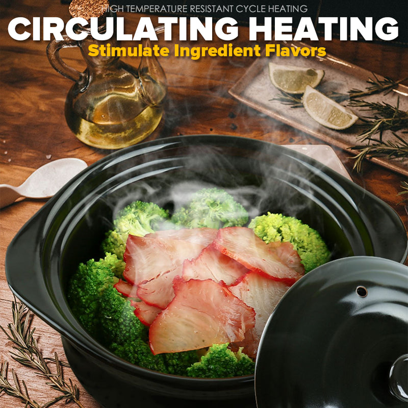 idrop [ 1800ml / 2400ml ] Porcelain Claypot Cooking Pot / Periuk Claypot Seramik / 陶瓷煲仔锅