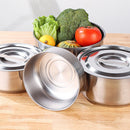 idrop [ 16 / 18 / 20CM ] 3 SET Kitchen Stainless Steel Pot Bowl / Set 3 Periuk Mangkuk Keluli tahan Karat / 16-20CM味盅三件套(STOCK POT)(16-18- 20)