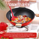 idrop [ 32CM ] Diecast Granite Nonstick Cooking Pot + Steamer Layer / Periuk Masak + Stim Masak Tidak Lekat / 32CM渐变麦饭石不粘炒锅 (含蒸笼和硅胶铲)
