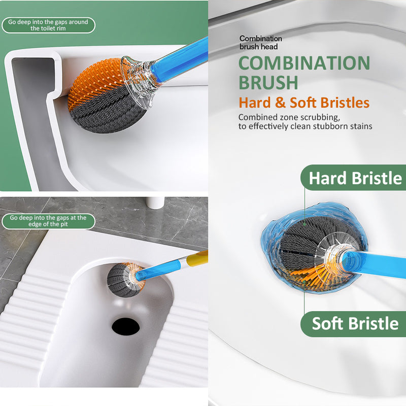 idrop Chicken Design Toilet Cleaner Brush Set Combination / Set Cuci Jamban Tandas / 强力胶)田园鸡座多功能马桶组合刷套装
