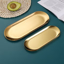 idrop Gold Plated  Stainless Steel Oval Plate / Piring Pinggan Keluli Tahan Karat Bujur / 锈钢椭圆盘