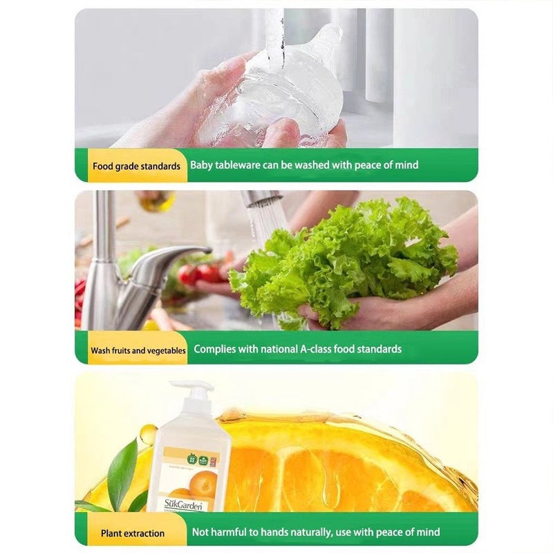 idrop 1.28kg Food Grade Dishwashing Fruit & Vegetable Liquid Detergent / Sabun Basuh Pinggan Buah & Sayur /  1.28KG蔬果园橘彩星光果蔬餐具净