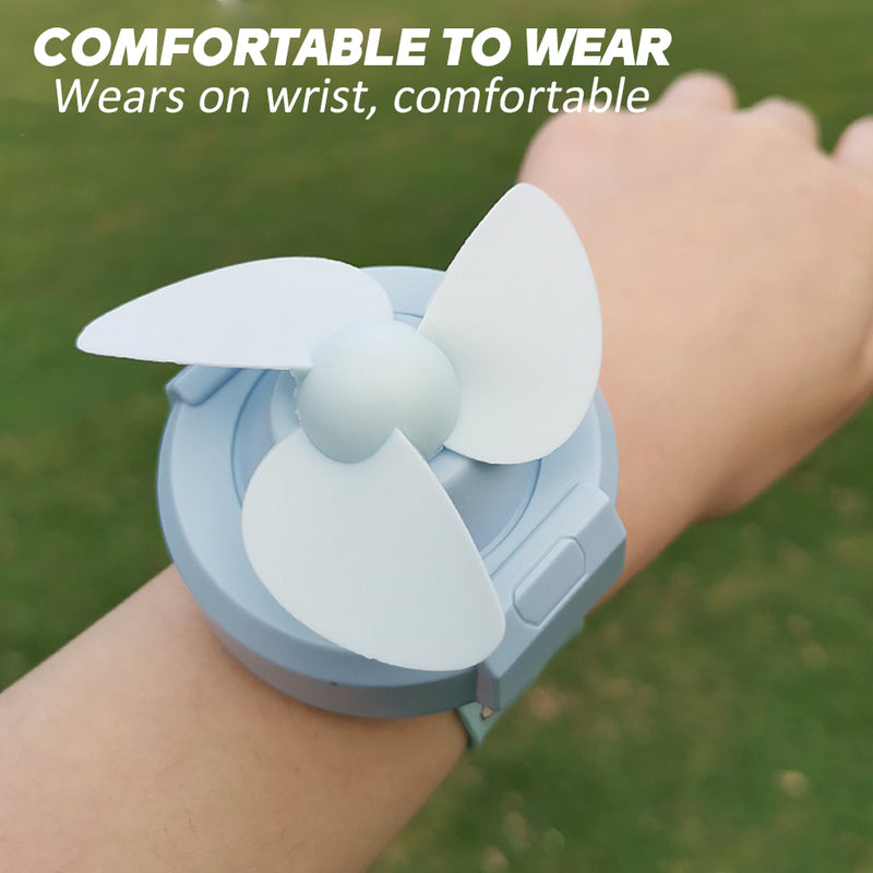 idrop Small Watch USB Mini Fan / Kipas USB Jam Lengan / 啪啪带卡通手表风扇