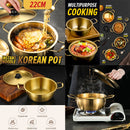 idrop GOLD COMBO SET 34CM Wok Frying Pan Pot Plate Bowl / SET KOMBO EMAS Kuali Periuk Piring dan Mangkuk / 金色组合套装炒锅煎锅锅盘碗