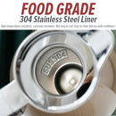 idrop [ 1.8L / 2.3L ] Stainless Steel Insulation Roman Pot Jug / Jag Air Keluli Tahan Karat / 1.8L & 2.3L不锈钢罗马壶(咖啡壶)(恒美达)