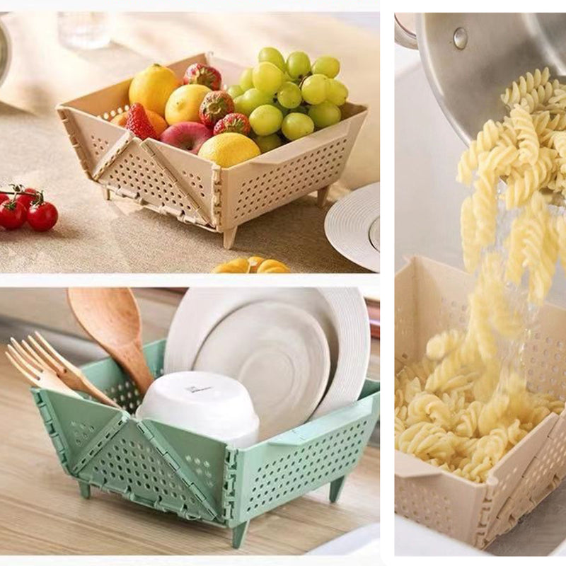 idrop Multifunctional Folding Basket / Bakul Lipat Pelbagai Guna / 折叠沥水塑料篮