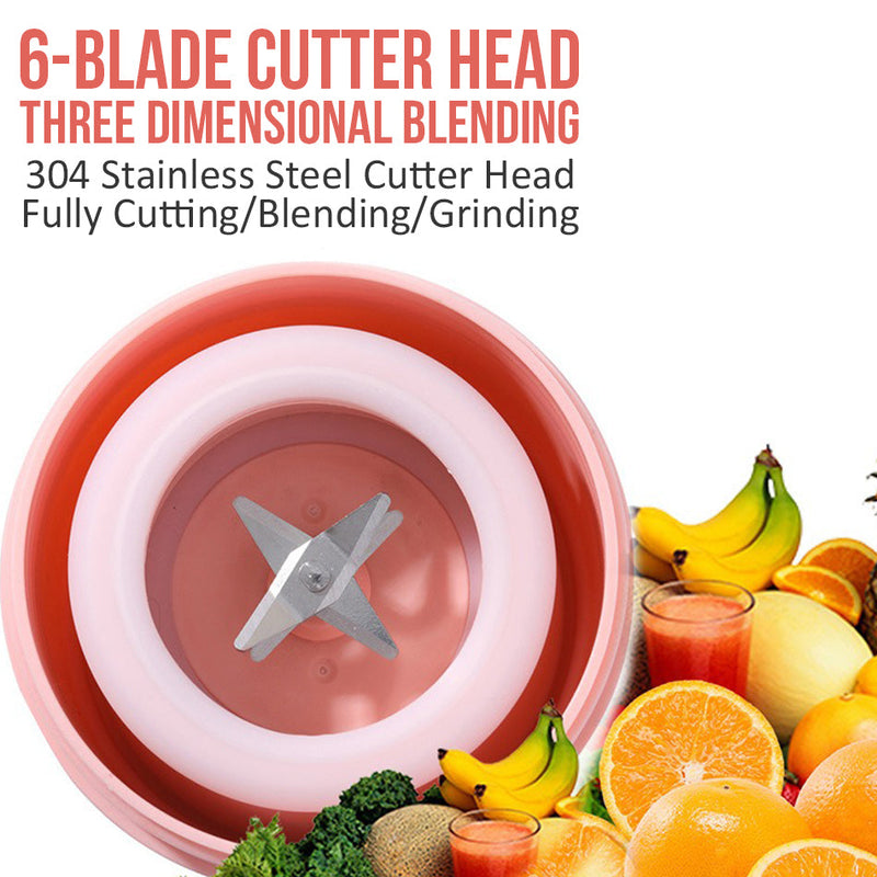 idrop [ 500ml ] Folding Collapsible Compact Portable Electric Juicer / Pemerah Jus Buah Elektrik Senang Lipat / 500ML便携榨汁机(六刀)(伸缩榨汁 机)